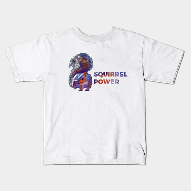 Squirrel Power Kids T-Shirt by MosaicTs1